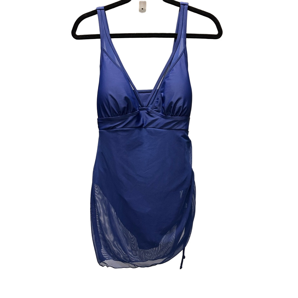 Blue Halter Swimsuit Cover-Up